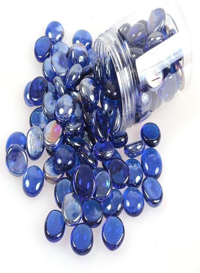Firstly Glass Pebbles for Aquarium Decorative Plants Vase Filler Craft Garden Decoration, Decorative Stones/Pebbles (200g) (Blue Cobalt) - Image 1